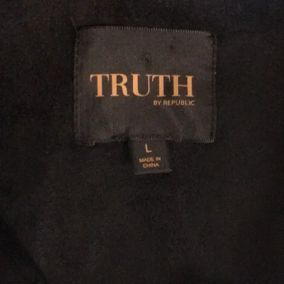 Truth by republic women’s faux leather bomber jacket size L - Picture 5 of 12